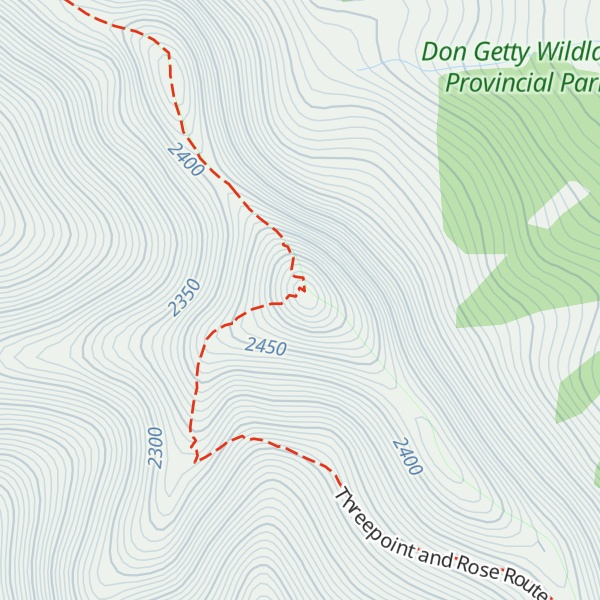 Map of Threepoint Mountain