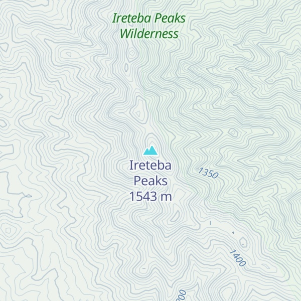 Map of Ireteba Peaks