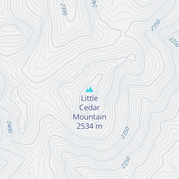 Map of Little Cedar Mountain