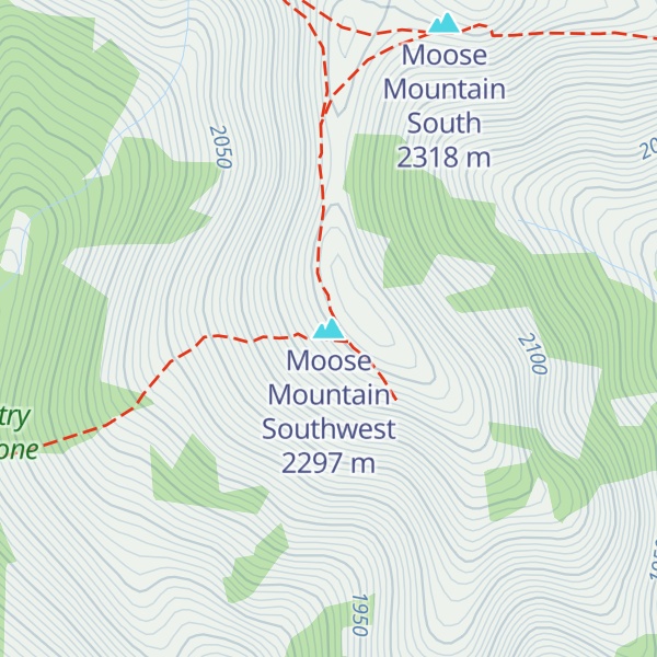 Map of Moose Mountain Southwest