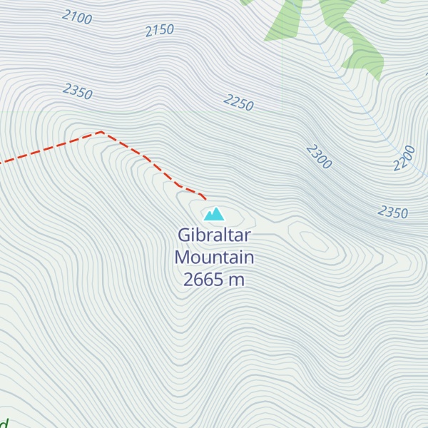 Map of Gibraltar Mountain