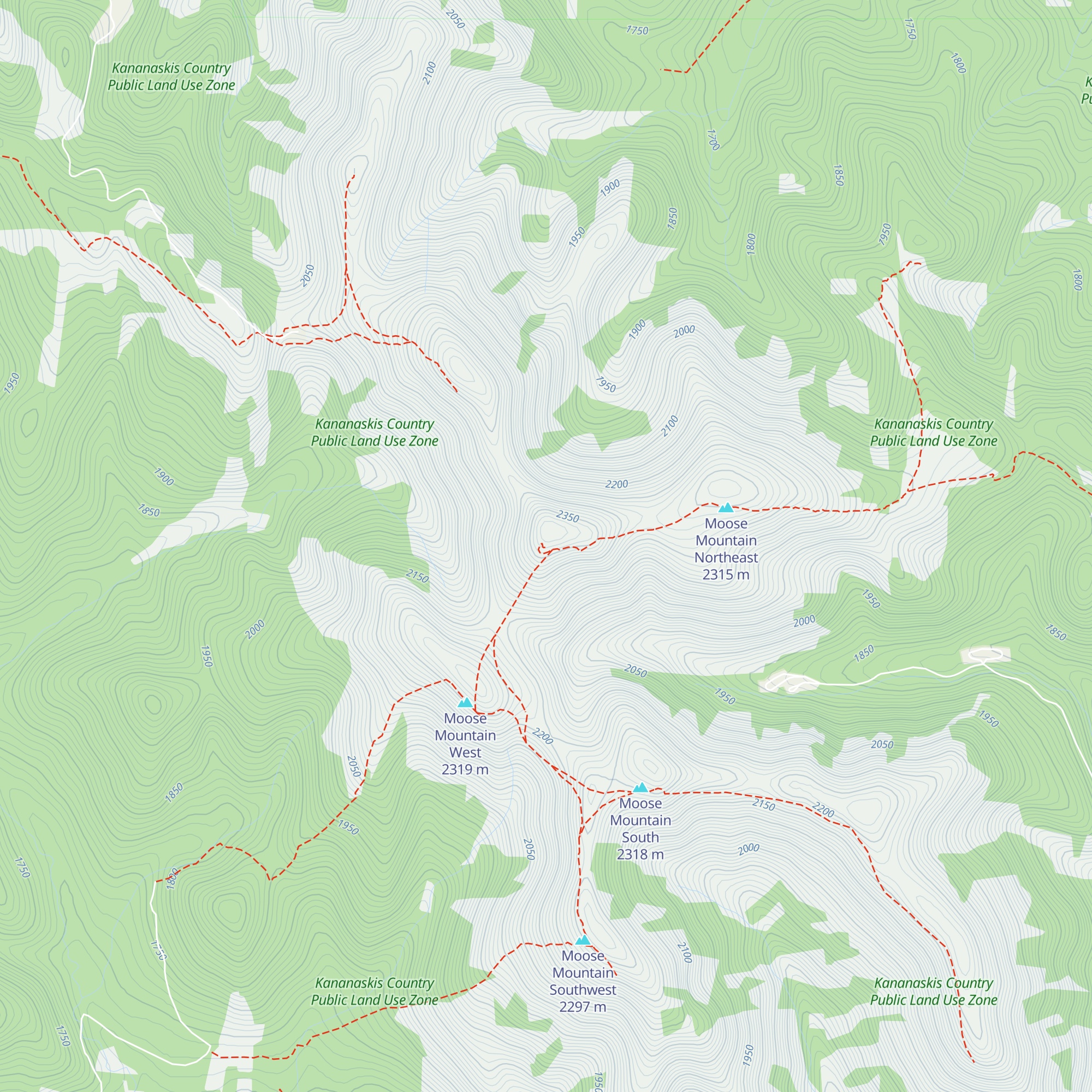 Moose Mountian Fire lookout map
