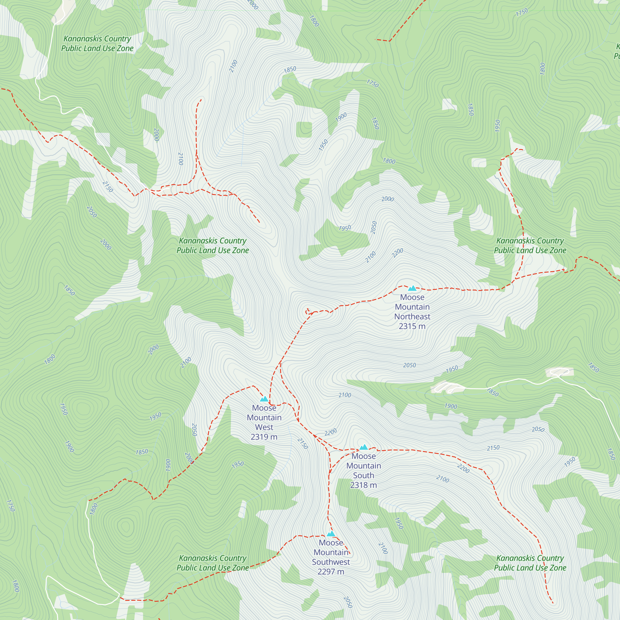 Moose Mountian Fire lookout map