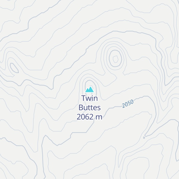 Map of Twin Buttes