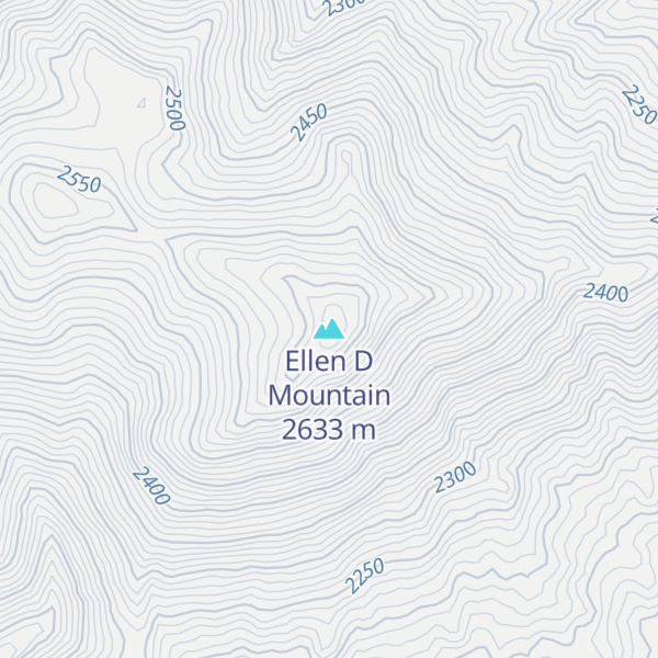Map of Ellen D Mountain