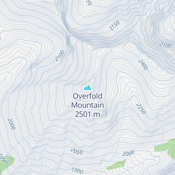 Map of Overfold Mountain