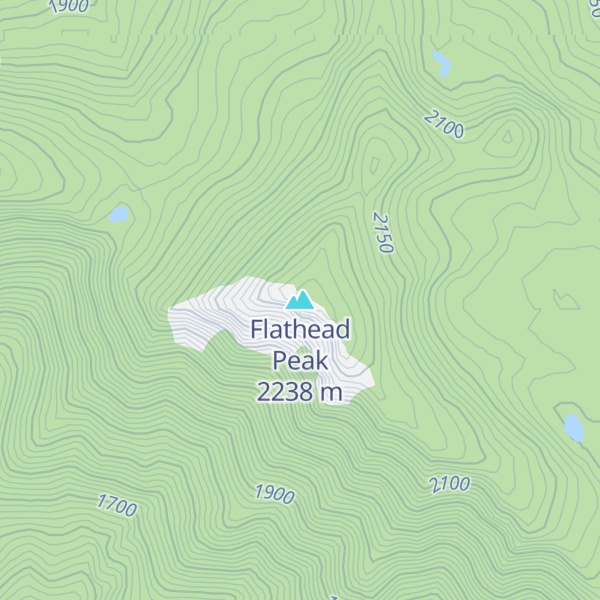 Map of Flathead Peak