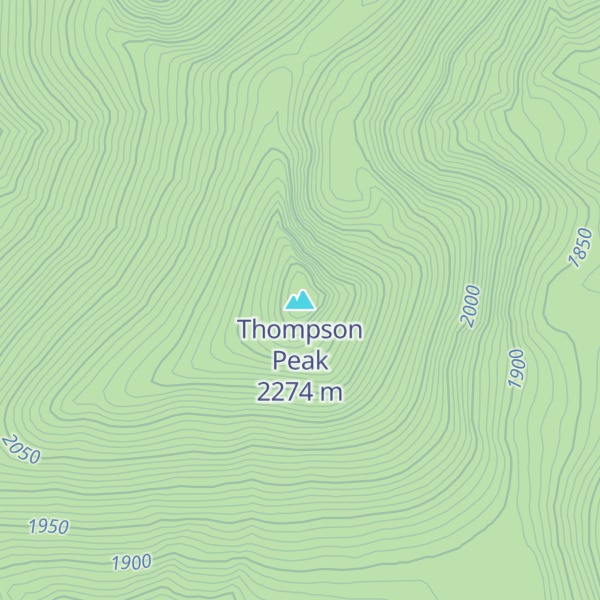 Map of Thompson Peak