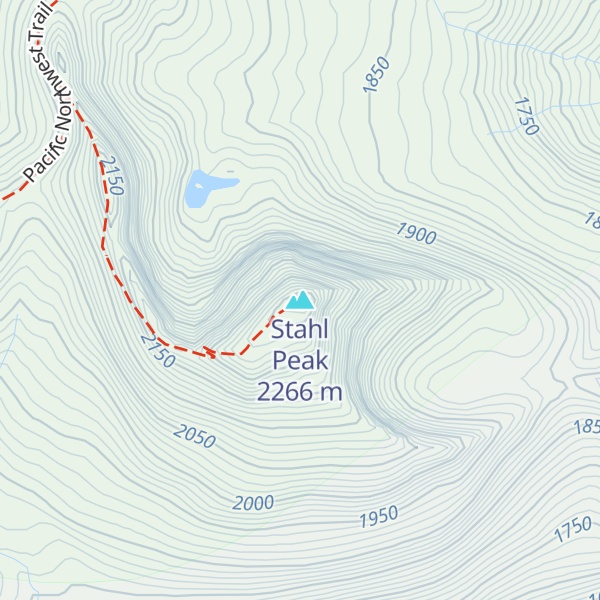 Map of Stahl Peak