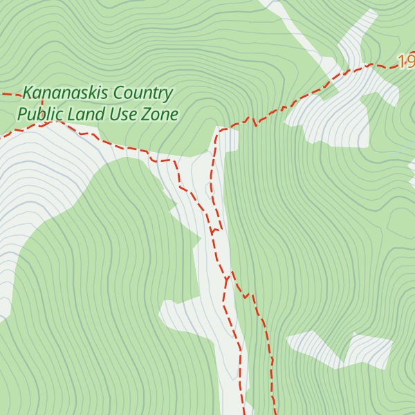 Map of Powderface Ridge