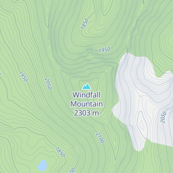 Map of Windfall Mountain