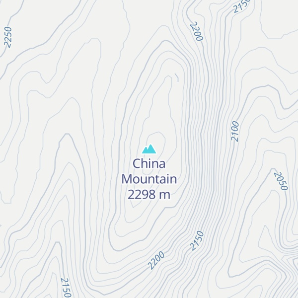 Map of China Mountain