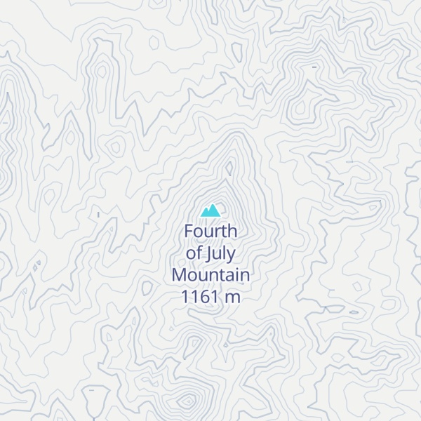 Map of Fourth of July Mountain
