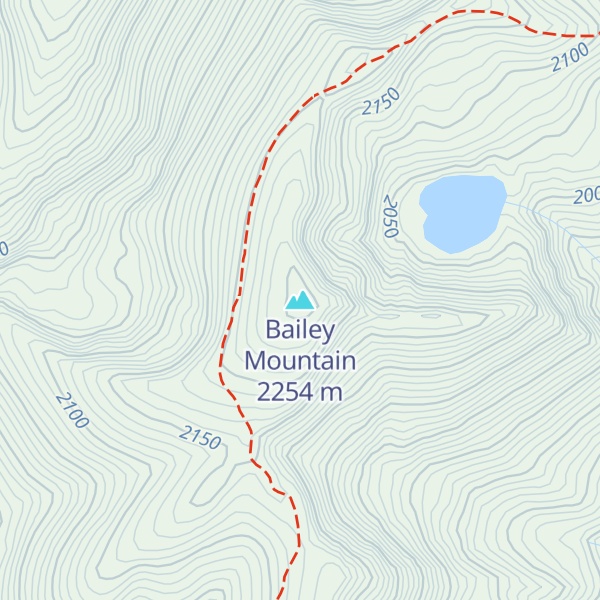 Map of Bailey Mountain