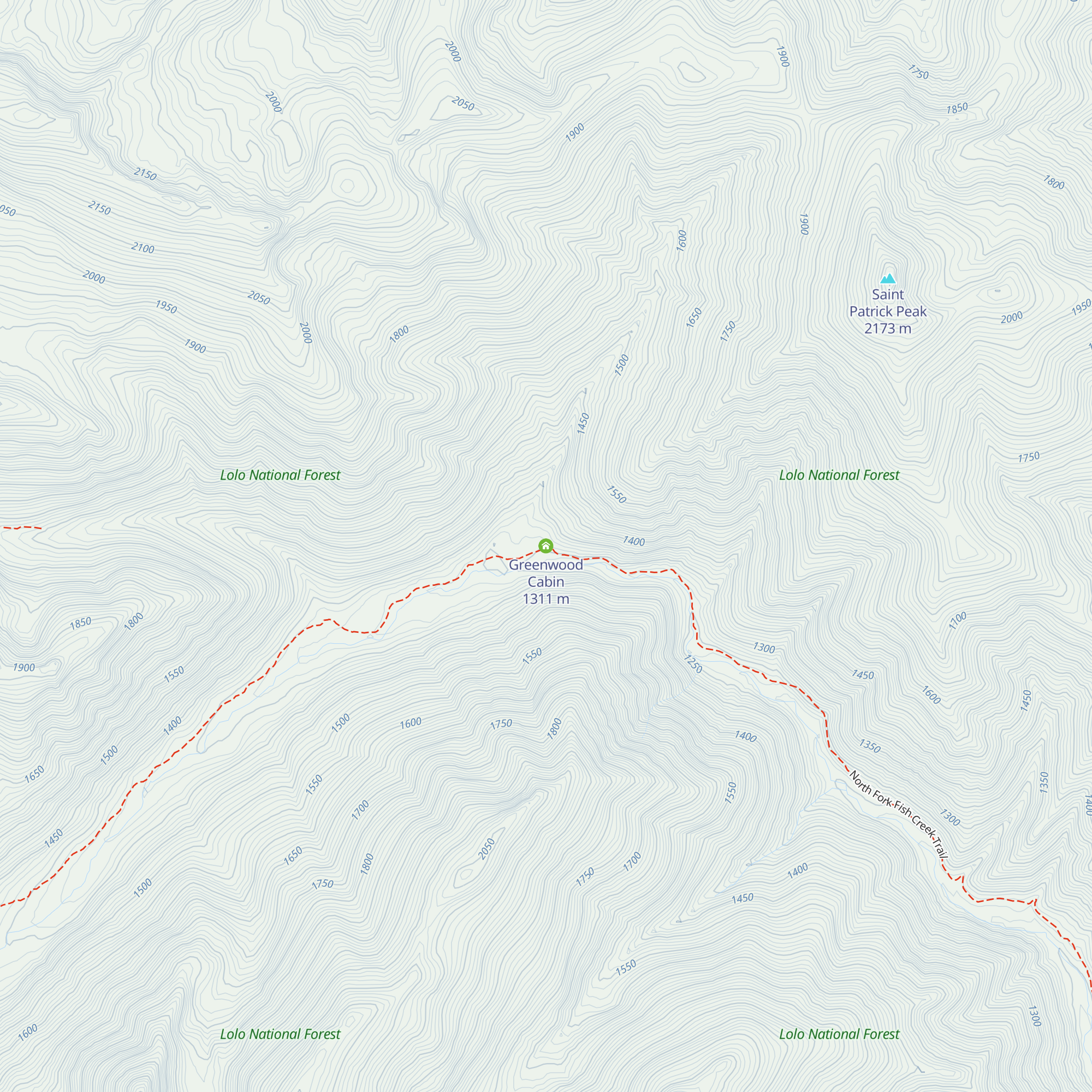Greenwood Cabin map