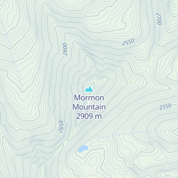 Map of Mormon Mountain