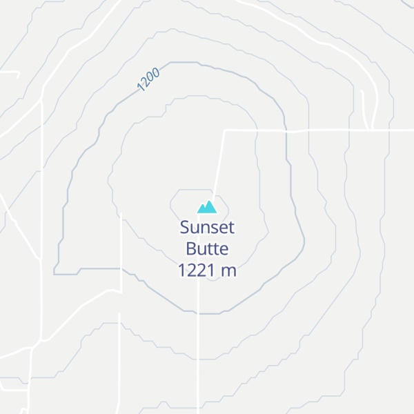 Map of Sunset Butte