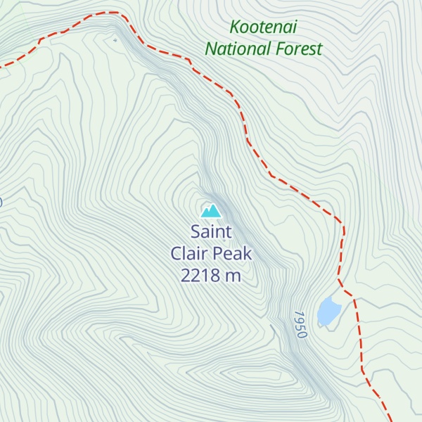 Map of Saint Clair Peak