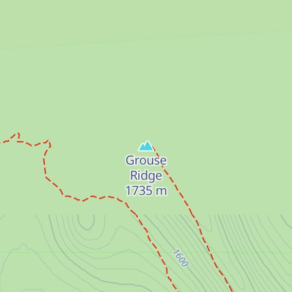 Map of Grouse Ridge