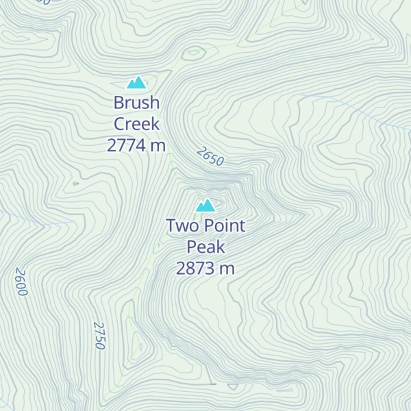 Map of Two Point Peak
