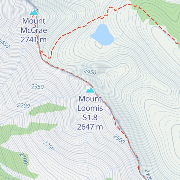 Map of Mount Loomis S1.8
