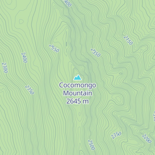 Map of Cocomongo Mountain