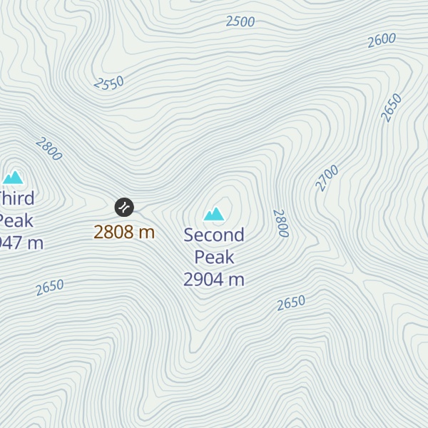 Map of Second Peak