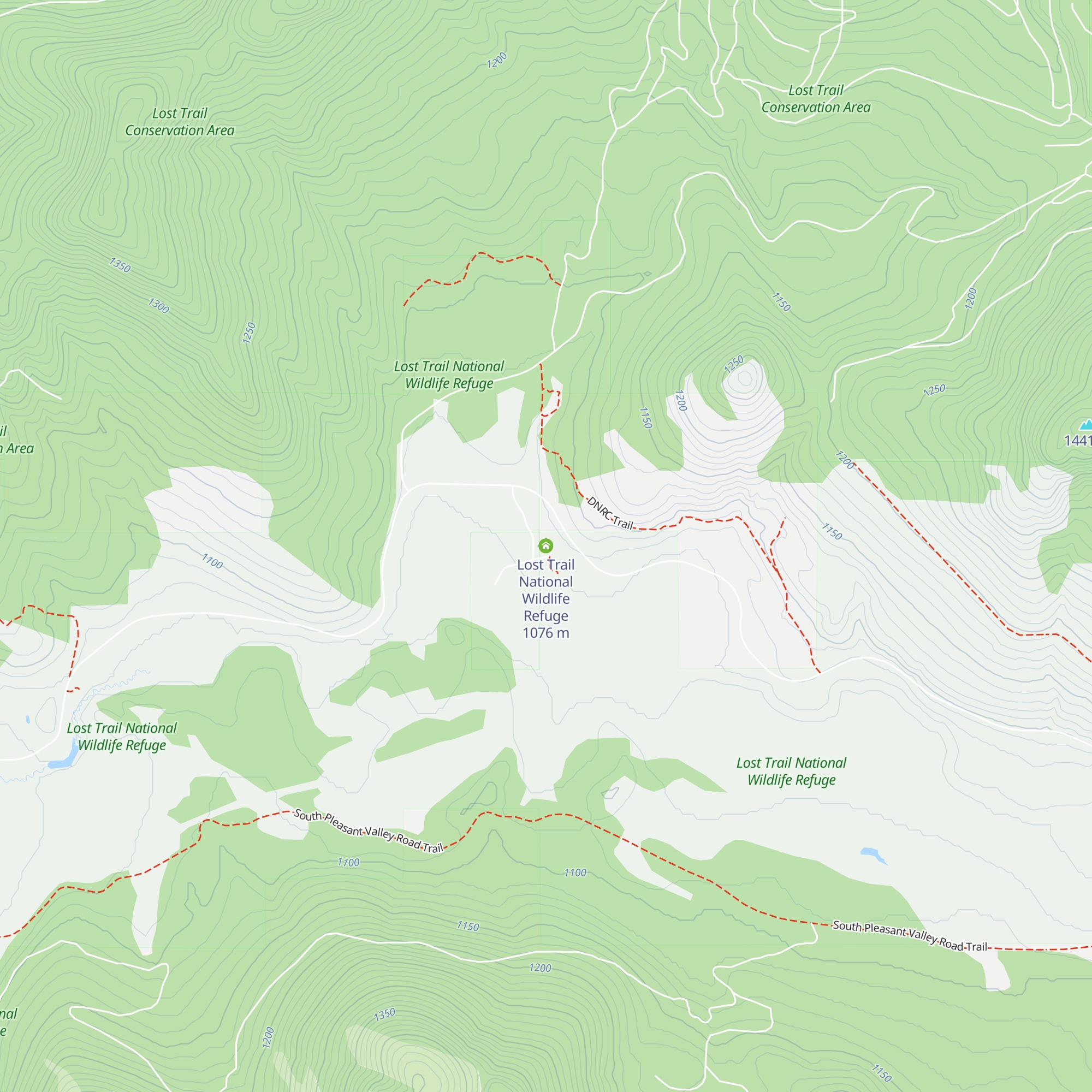 Lost Trail National Wildlife Refuge map