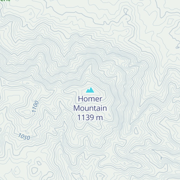 Map of Homer Mountain