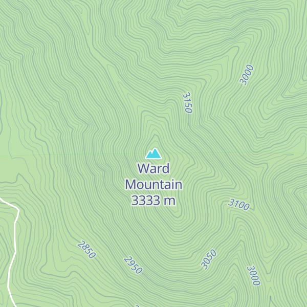Map of Ward Mountain