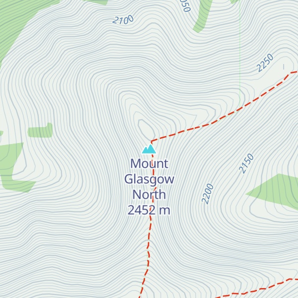 Map of Mount Glasgow North