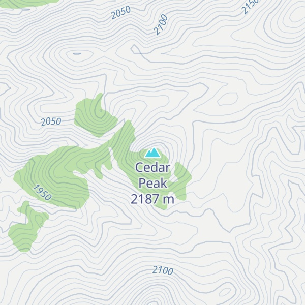 Map of Cedar Peak