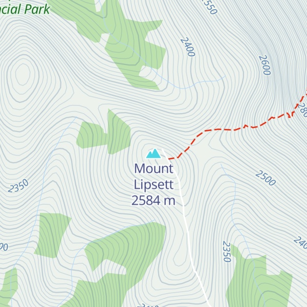 Map of Mount Lipsett