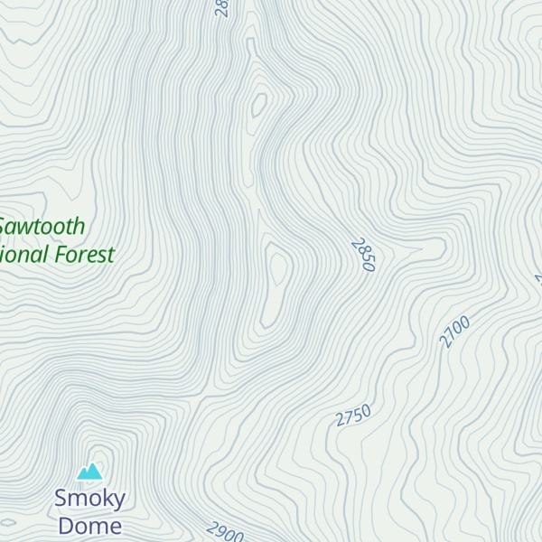 Map of North Smoky Dome