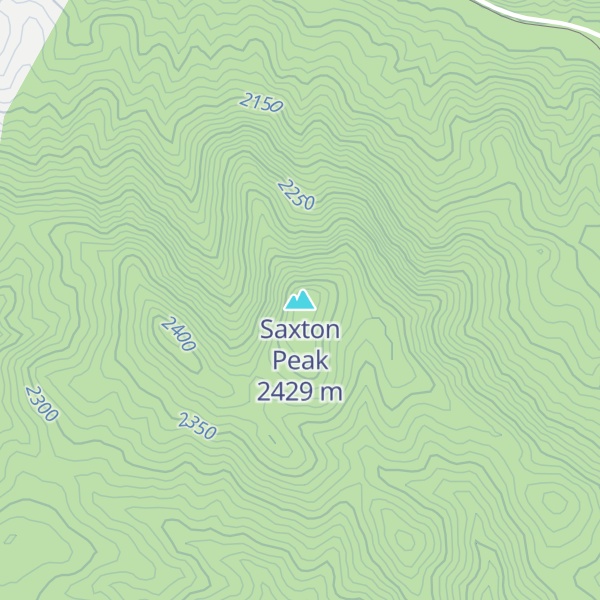 Map of Saxton Peak