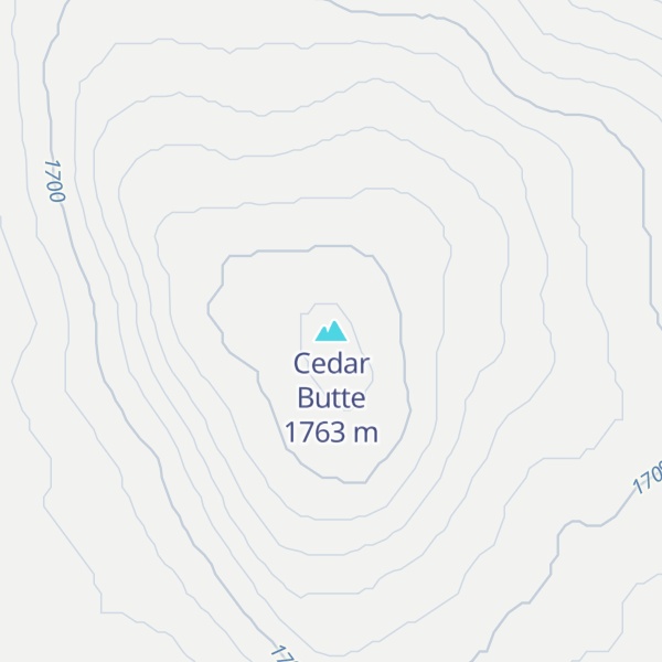 Map of Cedar Butte