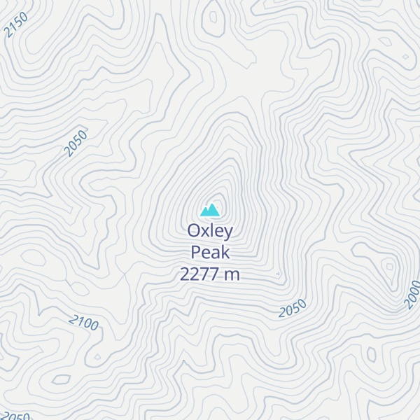 Map of Oxley Peak