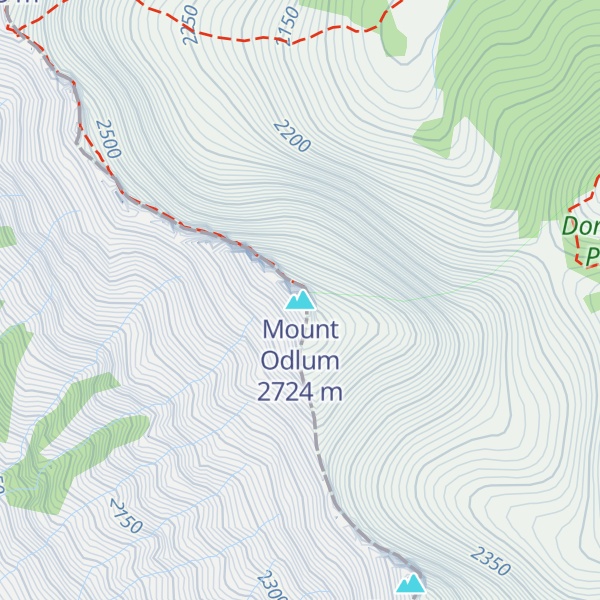 Map of Mount Odlum