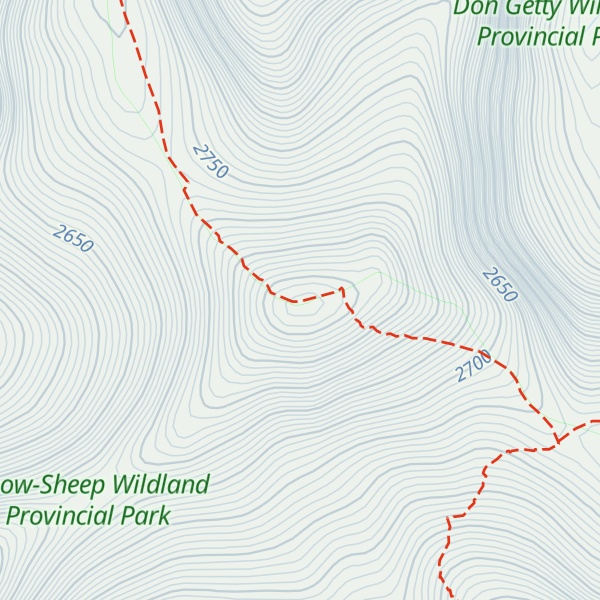 Map of Outlaw Peak