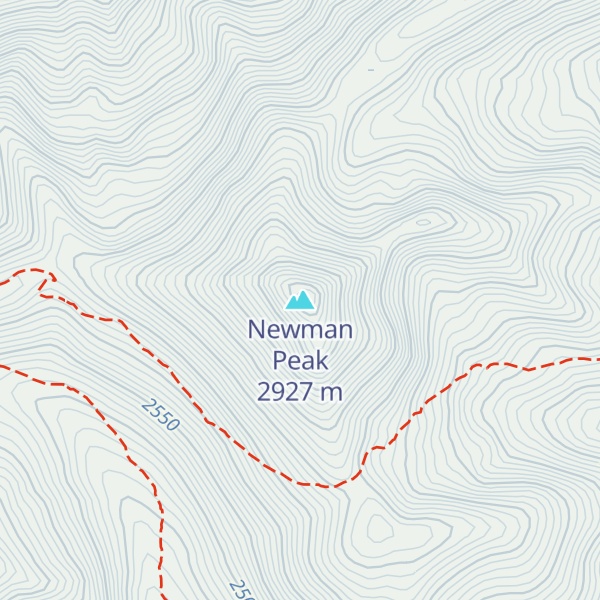 Map of Newman Peak