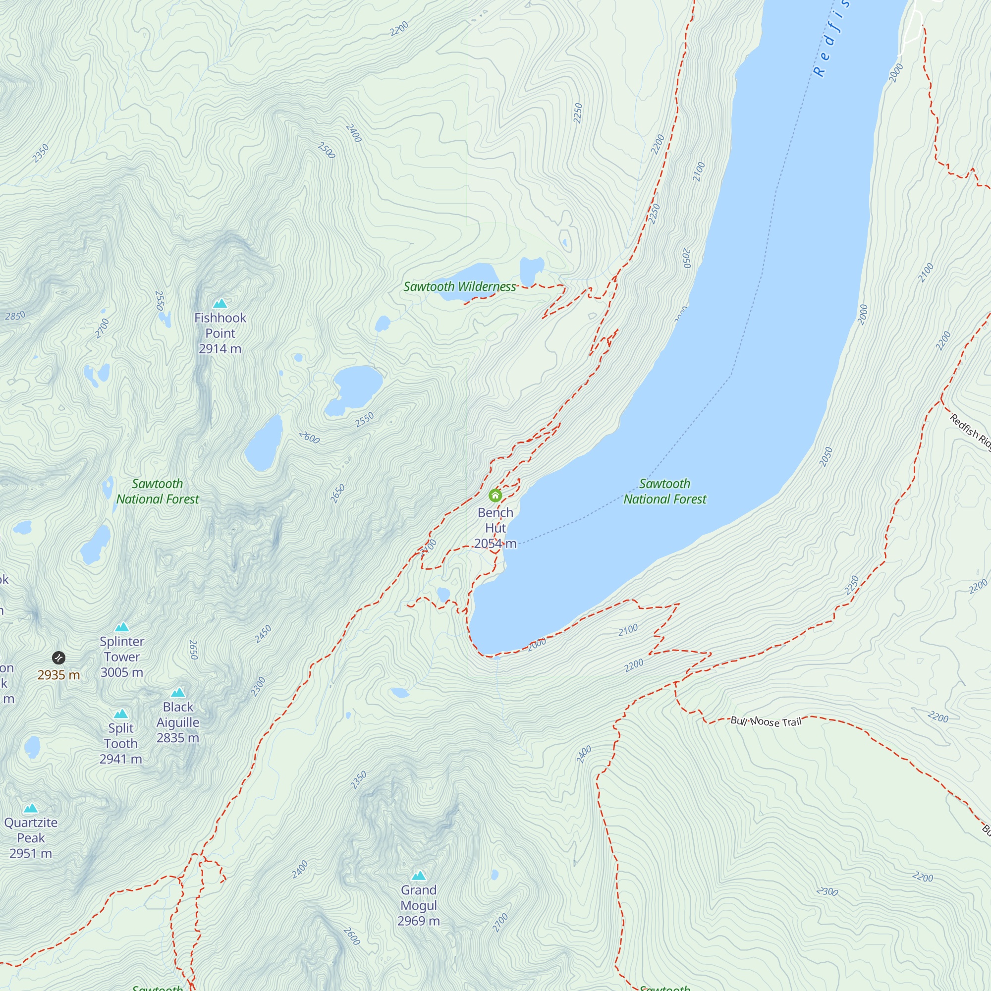Bench Hut map