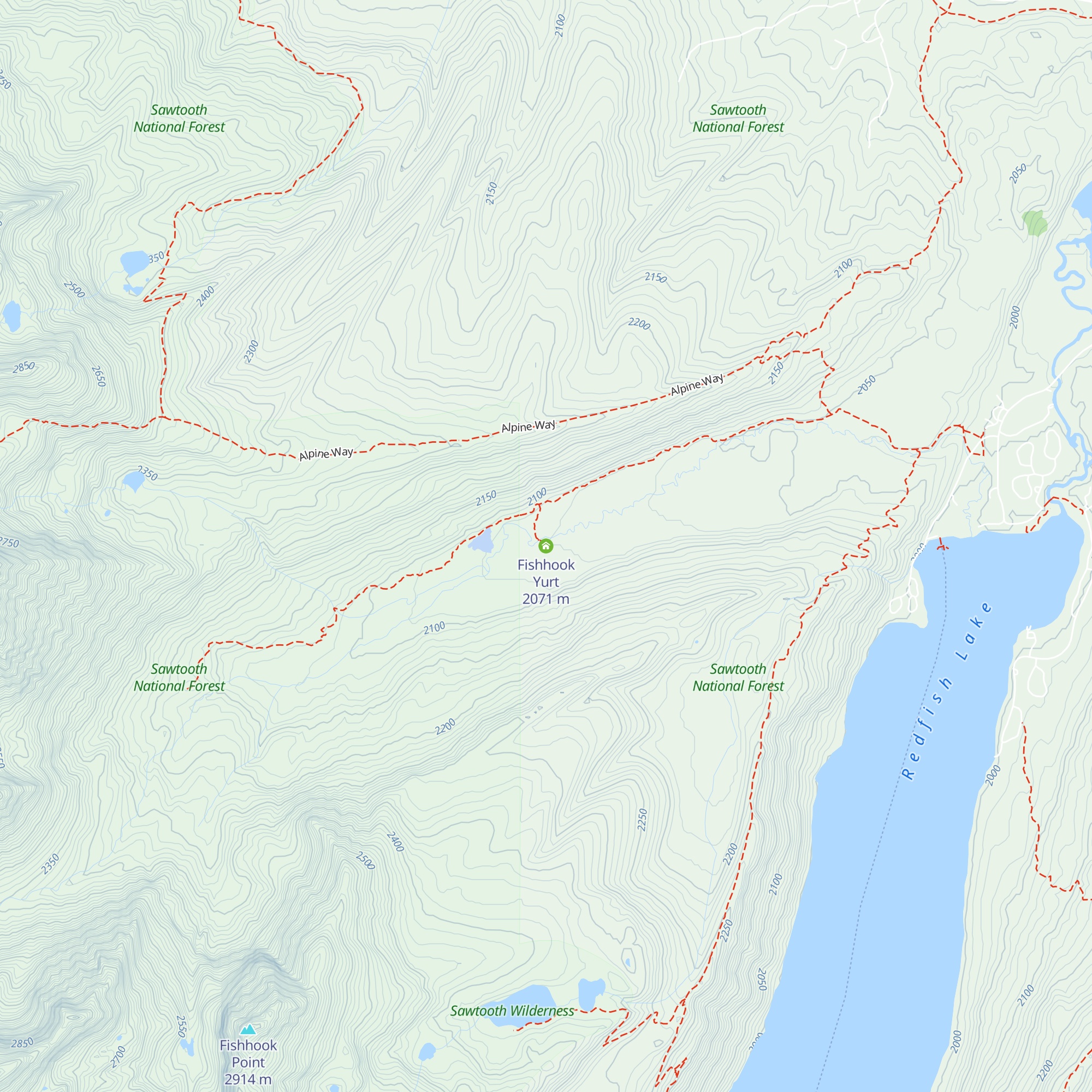 Fishhook Yurt map