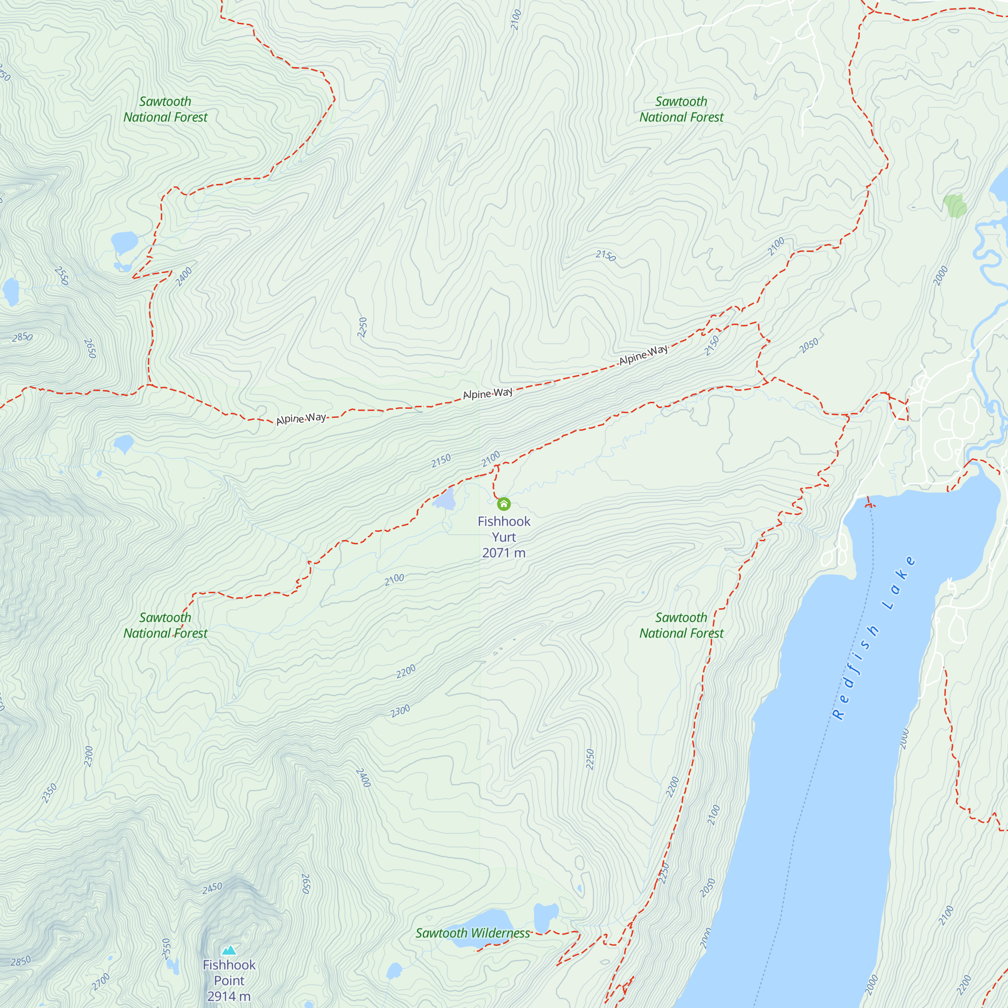 Fishhook Yurt map