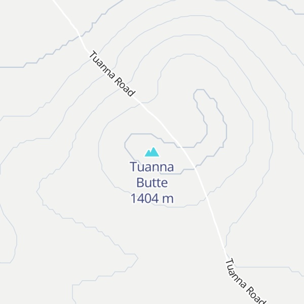 Map of Tuanna Butte