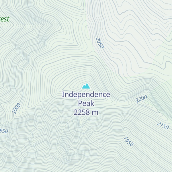 Map of Independence Peak
