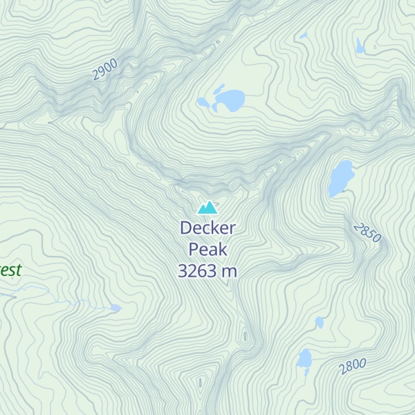 Map of Decker Peak