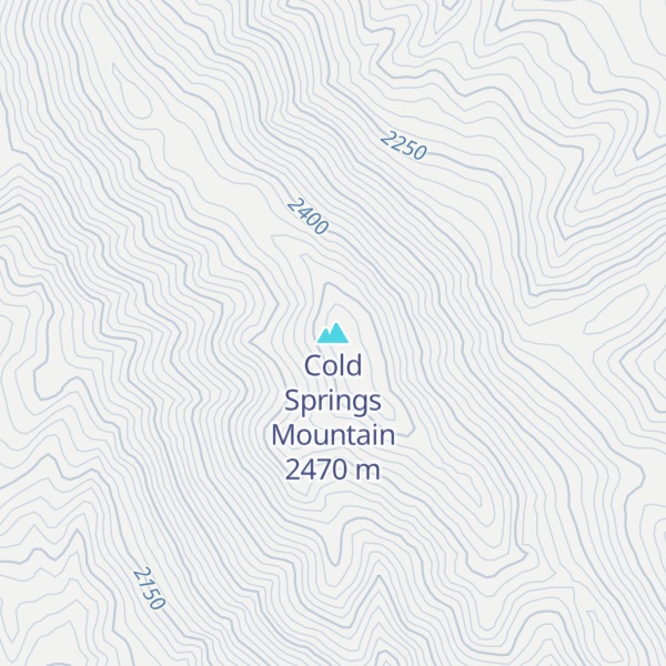 Map of Cold Springs Mountain