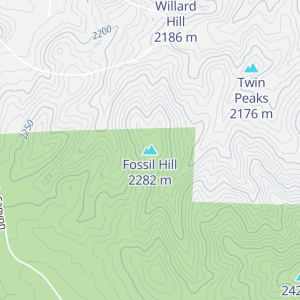 Map of Fossil Hill
