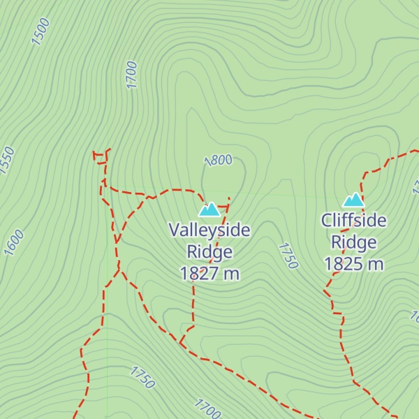 Map of Valleyside Ridge
