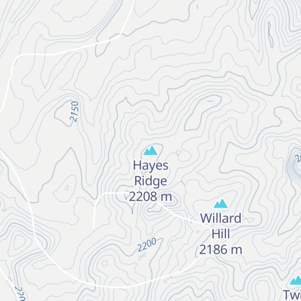 Map of Hayes Ridge